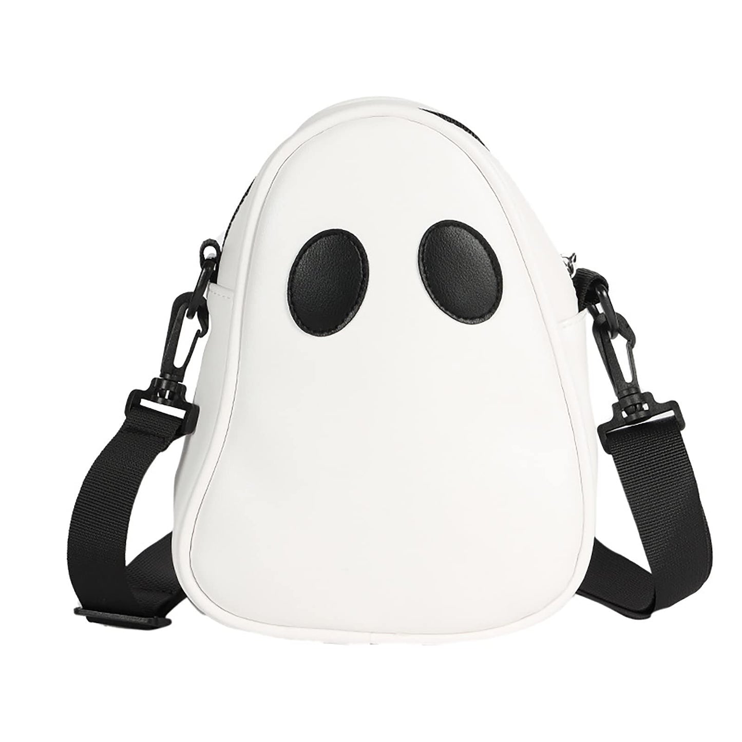 Halloween Pumpkin Cute Ghost Purse, Pu Leather Crossbody Bag Shoulder Bag For Girls, Spooky Season Trick Or Treat (white, One Size)