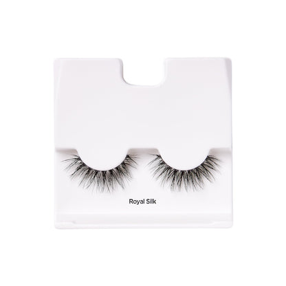 KISS Lash Couture LuXtensions Collection False Eyelashes, Flat Technology, Super Slim Band, Real Extension Fibers, Reusable, Contact Lens Friendly Strip Lashes, Style Royal Silk, 1 Pair (Pack of 2)