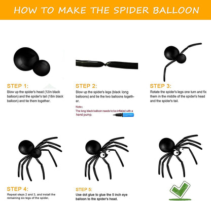 DBKL Halloween Balloons Garland Arch Kit with BOO Foil Balloon Spider Balloon Black Orange Purple Fruit Green Confetti Balloons for Halloween Party Decorations