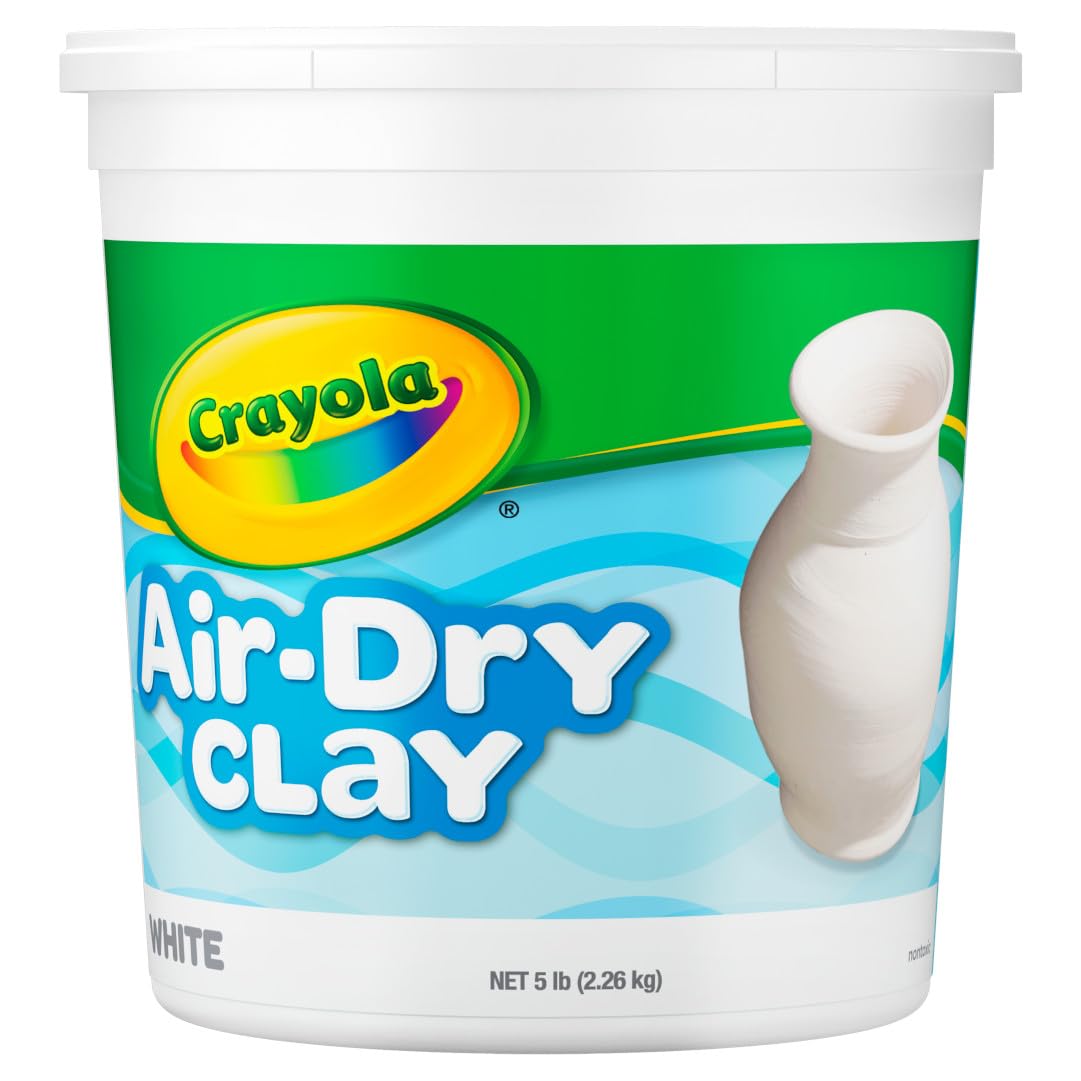 Crayola Air Dry Clay (5lbs), Teacher Supplies, Natural White Modeling Clay for Kids, Sculpting Material, Bulk Craft Supplies, School Classroom Must Haves