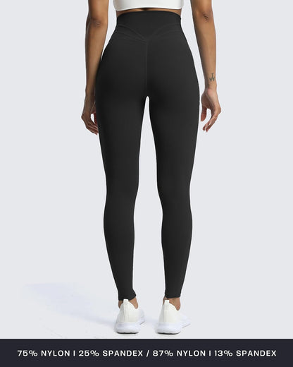 Aoxjox High Waisted Workout Leggings for Women Trinity Yoga Pants 26.5"