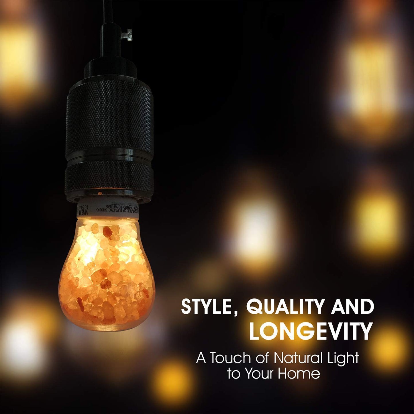 Himalayan Glow 60-Watt Salt Light Bulb - 1 Count, Dimmable, Fits Most Salt Lamps, Warm Ambiance, Room Decor, Home Decor, Energy Efficient, Long Lasting, Relaxation, Gift