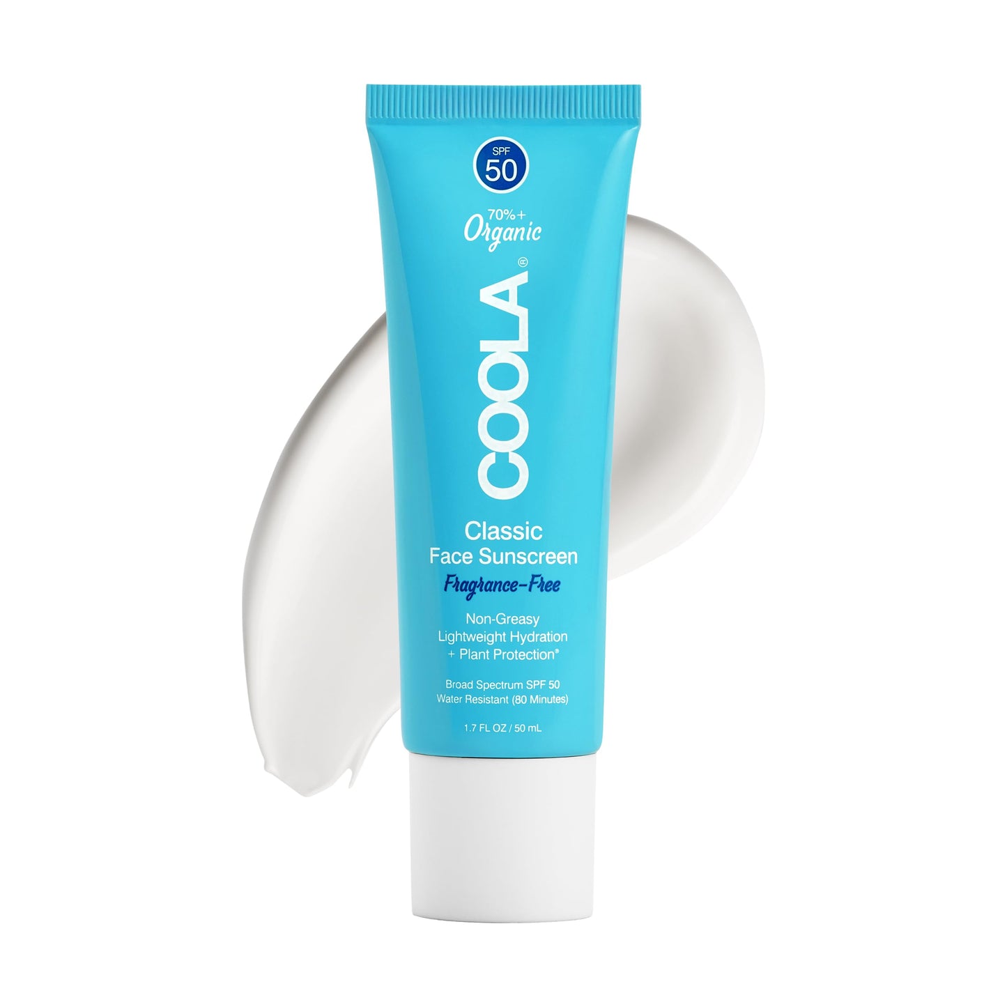 COOLA Organic Face Sunscreen SPF 50 Sunblock Lotion, Dermatologist Tested Skin Care for Daily Protection, Vegan and Gluten Free, Fragrance Free, 1.7 Fl Oz.