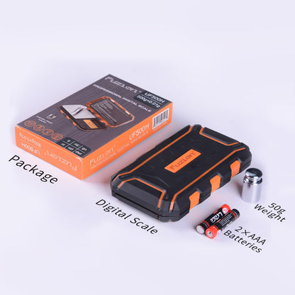 Fuzion Digital Pocket Scale, 500g x 0.01g Gram Scale, Mini Scale 6 Units Jewelry Scale with LCD Display, Tare Function for Food, Jewelry, Coin, Coffee