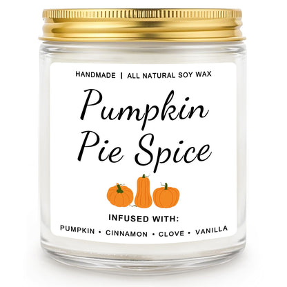 Homsolver Fall Candles, Pumpkin Cinnamon Spice Candle, Fall Candles Decorations for Home Gifts for Women Pumpkin Pie Spice Scented Candle Gifts