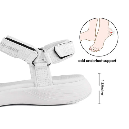 DREAM PAIRS Women's Sport Athletic Sandals Outdoor Hiking Sandals,Size 9,White,QDL19001L