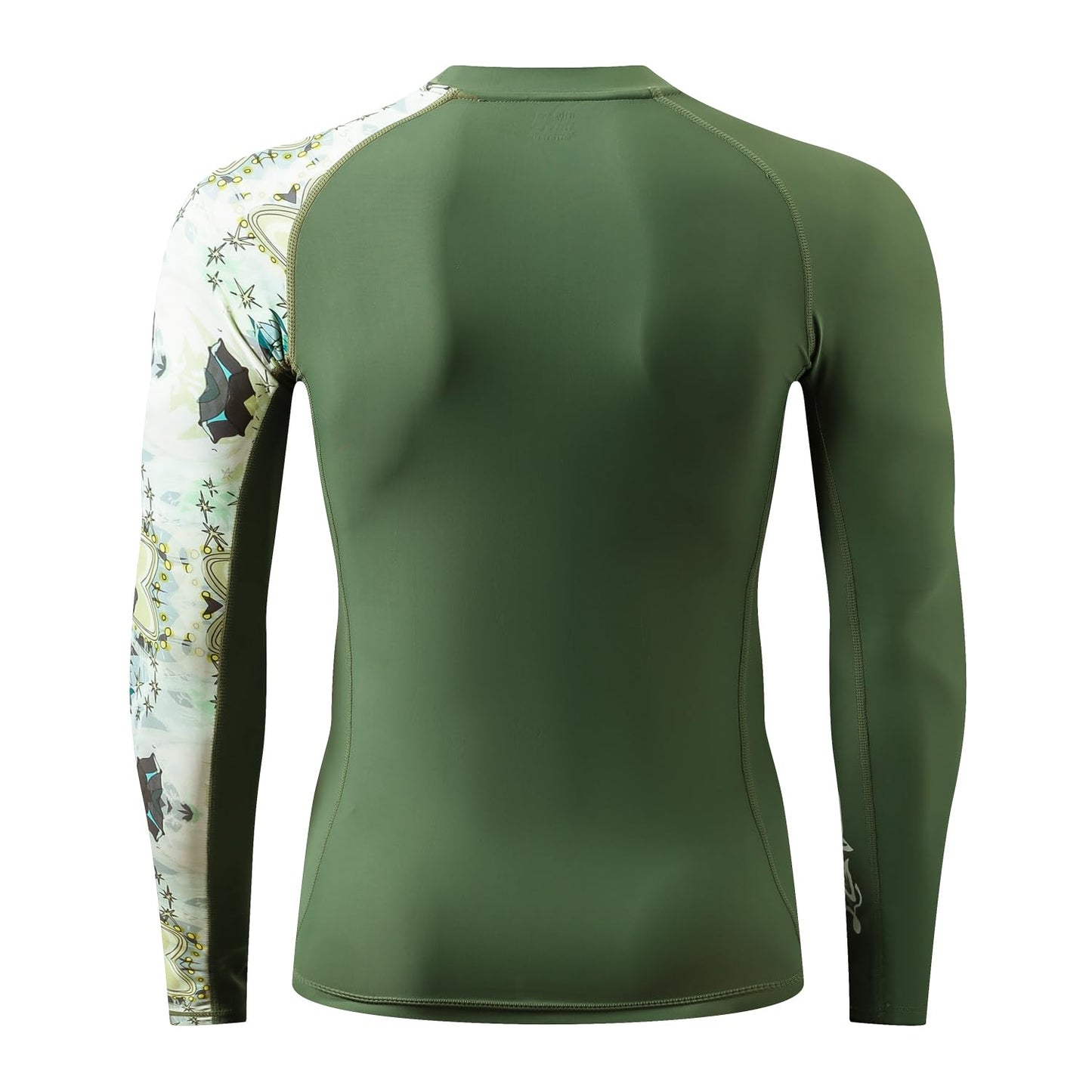 HUGE SPORTS Men's Rash Guard Long Sleeves UPF 50+ UV Sun Protection Quick Drying Splice Compression Swim Shirts