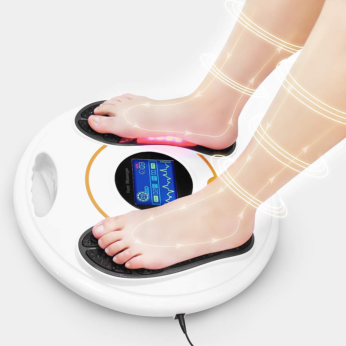 Foot Circulation Plus (FSA or HSA Eligible) - Medic Foot Massager Machine with TENS Unit, EMS (Electrical Muscles Stimulator) Feet Legs Health for Neuropathy, Diabetes, Relieve Pains and Cramps, RLS