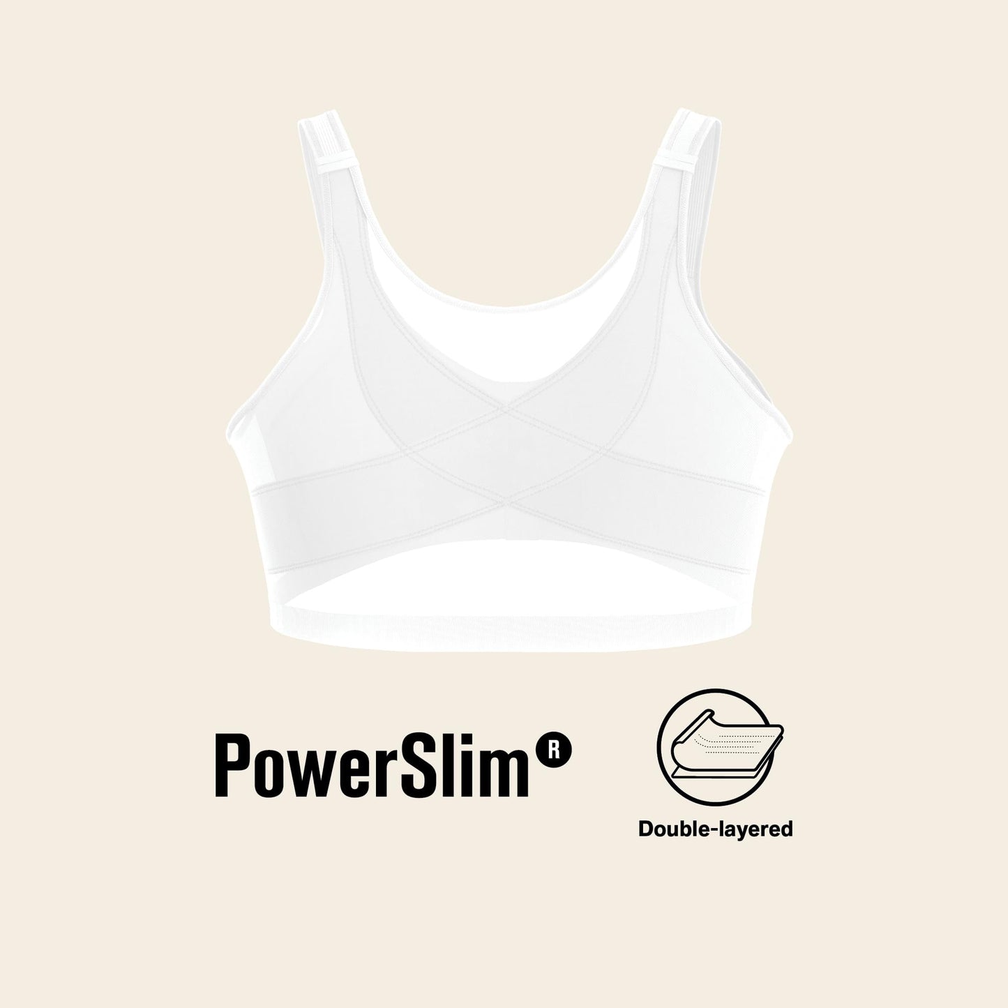 Leonisa Women's Posture Corrector Wireless Back Support Bra, White, 34B
