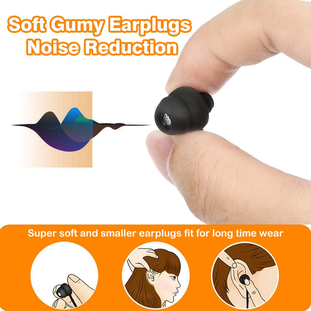 Goojodoq Bluetooth Sleep Headphones Bluetooth 4.2 Wireless Soft in-Ear Sleeping Earbuds, 18 Hours Music time, Wireless Sleep Headsets for Insomnia, Side Sleeper, Gym, Relaxation and Sports-Black