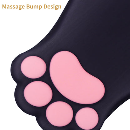 L-SPOUTTO Ergonomic Mouse Pad with Wrist Rest,Cute Cat Paw Mousepad Wrist Support,Comfortable Massage Design Computer Pain Relief Mouse Pad with Non-Slip PU Base for Desk Laptop Gaming Office,Black