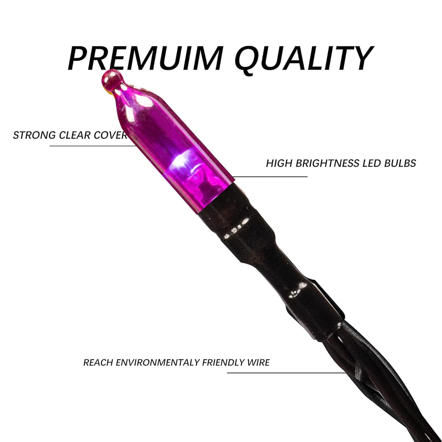 Dazzle Bright 200 LED Halloween Mini String Lights, 65 FT Connectable Waterproof 8 Modes Fairy Lights for Indoor Outdoor Patio Garden Holiday Party Decorations (Purple & Orange & Green)