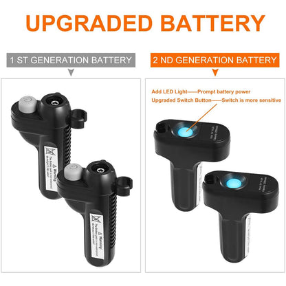 KEDSUM Portable Camping Shower, Camping Shower Pump with Dual Detachable USB Rechargeable Batteries, Portable Outdoor Shower Head for Camping, Hiking, Traveling GFS-1701