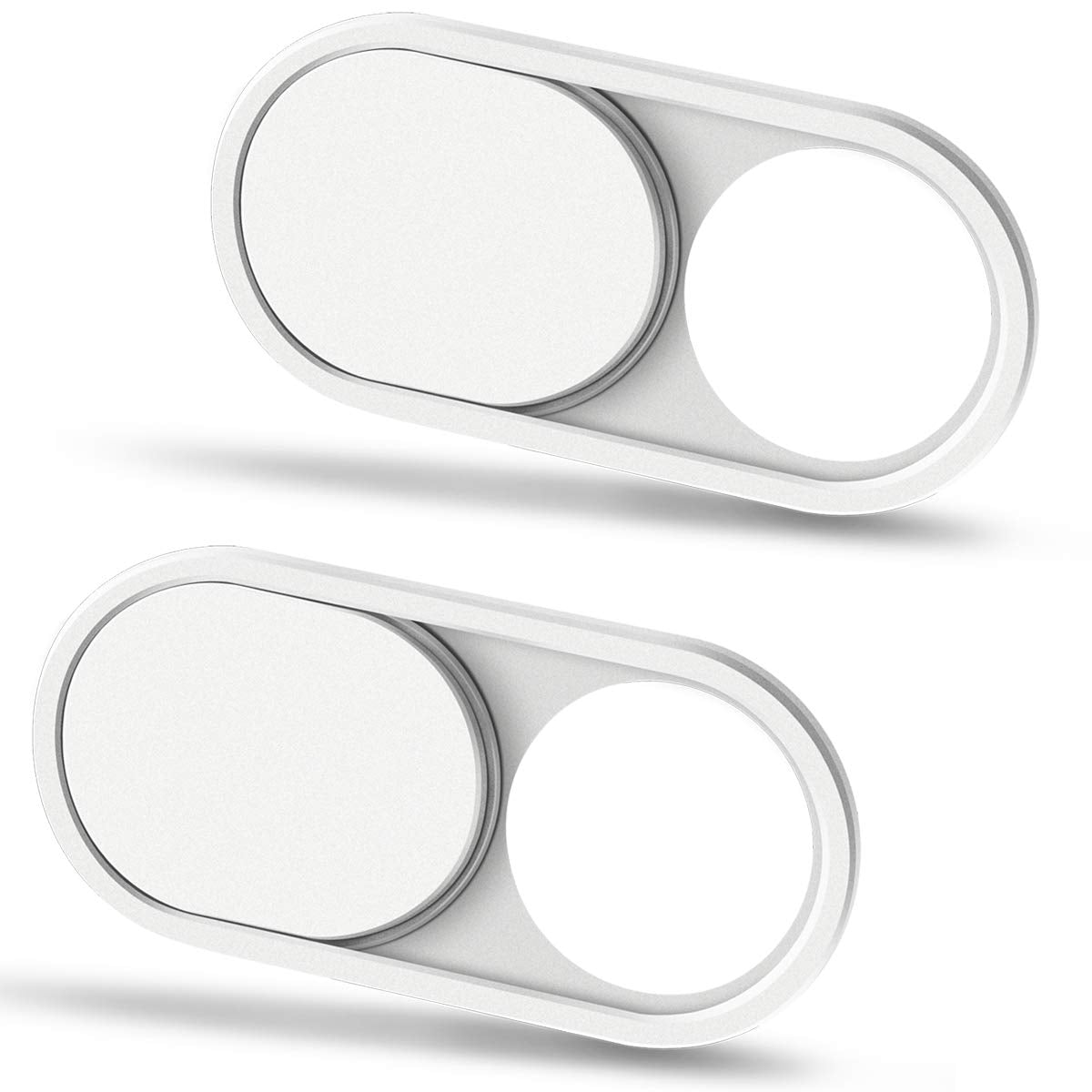 CloudValley Webcam Cover Slide, 0.023 Inch White, Web Camera Cover for MacBook Pro, MacBook air, Laptop, iMac, Desktop, PC, iPad, iPhone 8/7/6 Plus, Privacy Protection, Ultra-Thin[2 Packs]