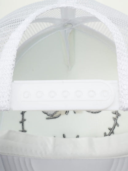 Disney Nightmare Before Christmas Trucker Hat, Snapback Baseball Cap for Men, Jack Skellington White