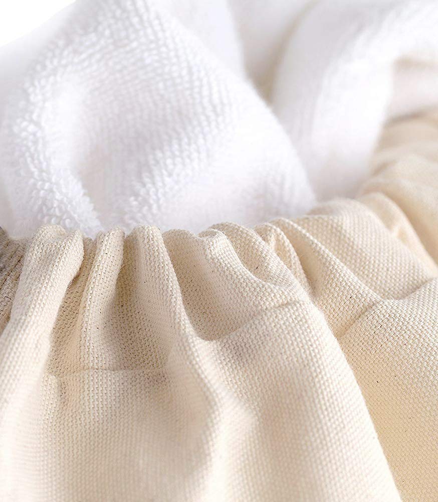 COTTON CRAFT Extra Large Laundry Bags -4 Pack Heavy Duty Durable Cotton Canvas Drawstring Closure Washable Laundry Bag - Back to School Travel College Dorm Basket Liner Clothes Organizer - XL 28 x 36