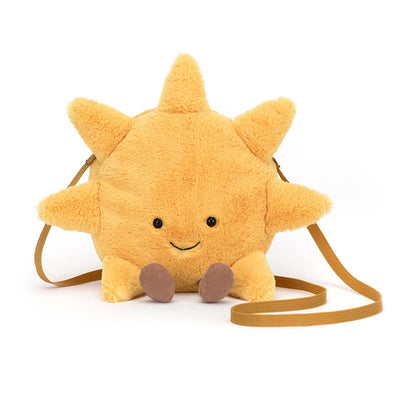 Jellycat Amuseables Sun Plush Bag, 10 inches - Crossbody and Shoulder Purse - Fun and Unique Handbag