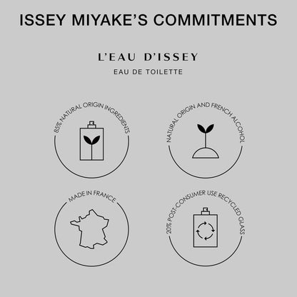 Issey Miyake L'Eau d'Issey Eau de Toilette - Fragrance for Women - Floral & Aquatic, Inspired by the Purity of Water - With Notes of White Flowers, Lotus Rose Accord & Precious Woods Accord - 1.7 oz