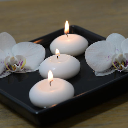 50 Floating Candles, Smoke-Free and odorless, Burning continuously for 5-6 Hours, White, 2-inch Floating Candles, Suitable for Valentine's Day, Weddings, Holidays, Home Decoration……