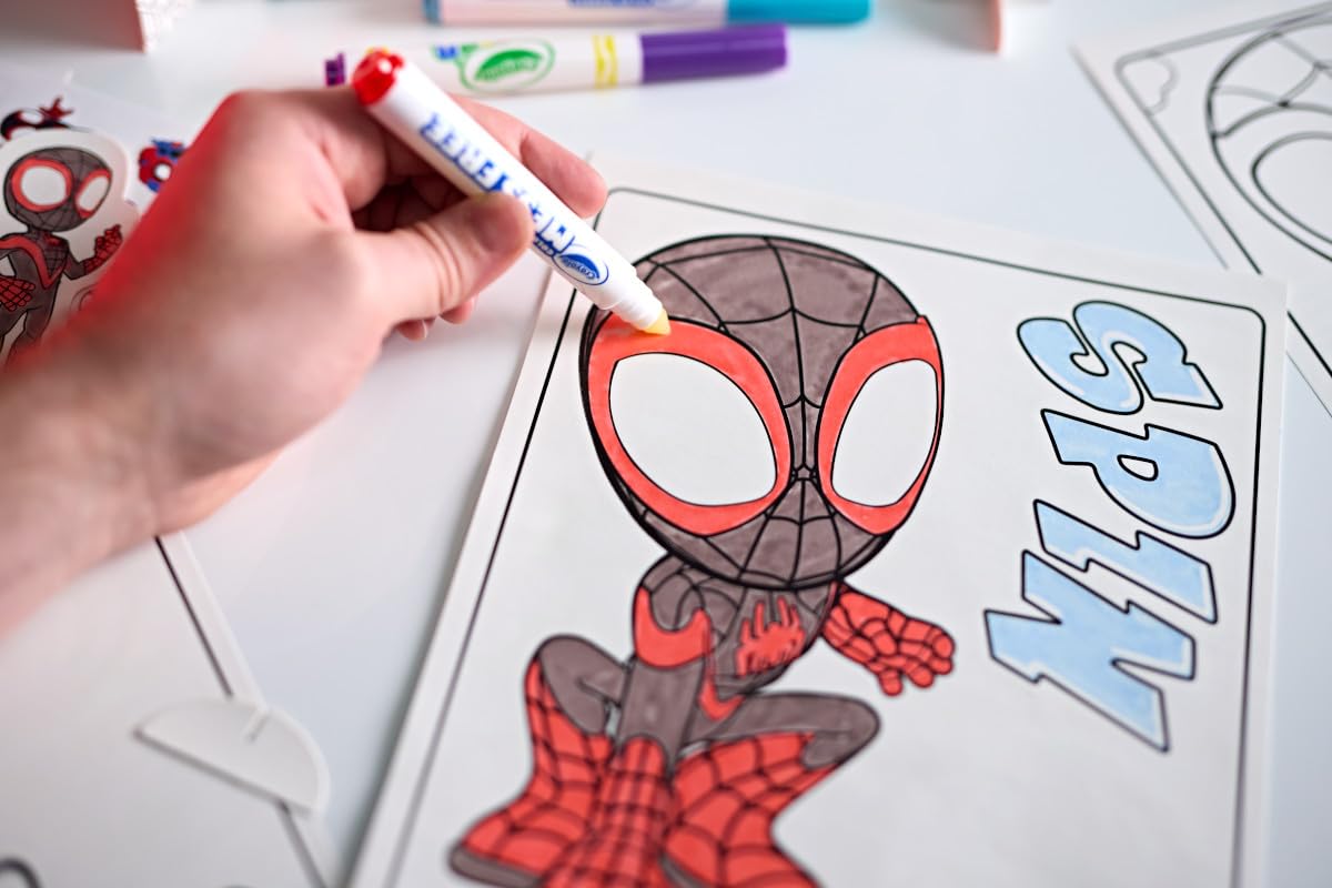 Crayola Color Wonder Spidey and His Amazing Friends Kit, Mess Free Coloring, Spiderman Coloring Pages & Stickers, Spiderman Toy, Kids Gift