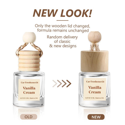 HoogaLife Car Air Freshener Diffuser 2 Pack Hanging Air Freshener Diffuser - Vanilla Cream Fragrance Oil Air D iffuser for Car, 45+ days Long Lasting Fragrance Made in USA C ar Air Fresheners