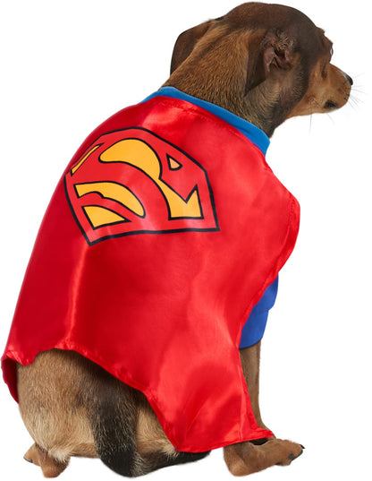 DC Comics Superheroes: Superman Pet Costume for For Dogs or Cats by Rubies, Small