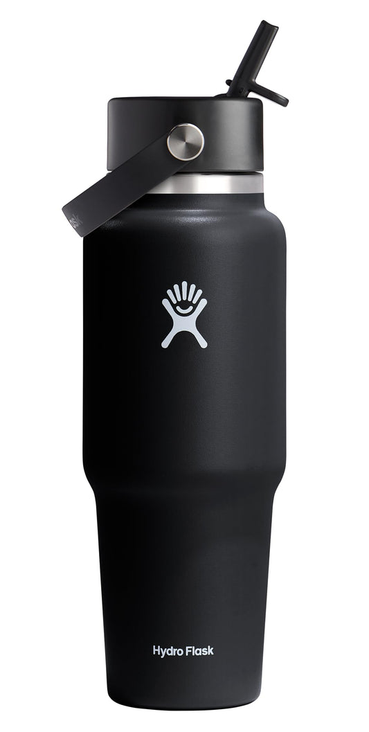 Hydro Flask 32 Oz Wide Flex Straw Travel Bottle Black