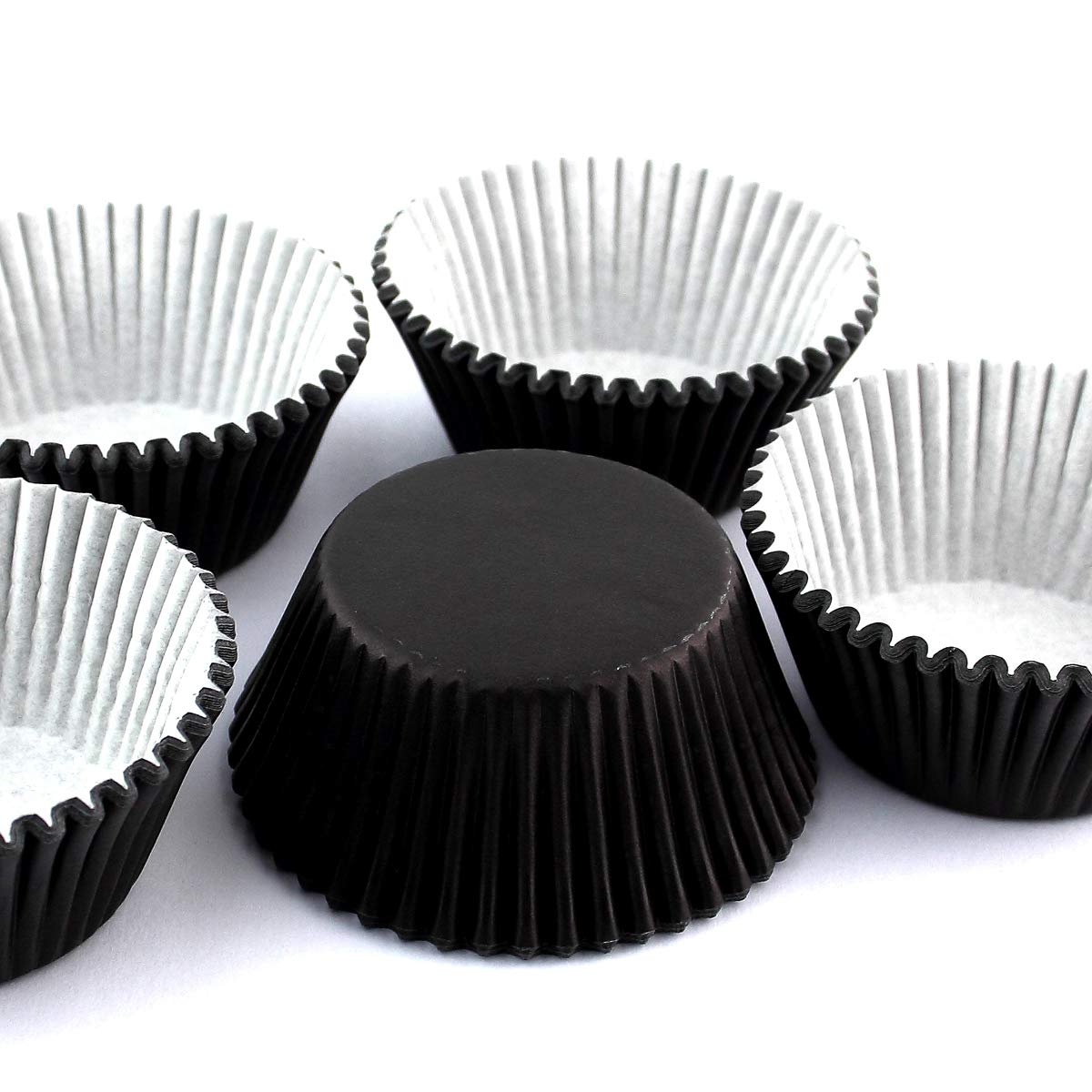 Eoonfirst Standard Size Cupcake Liners Halloween Party Baking Cups 100 Pcs (Black)