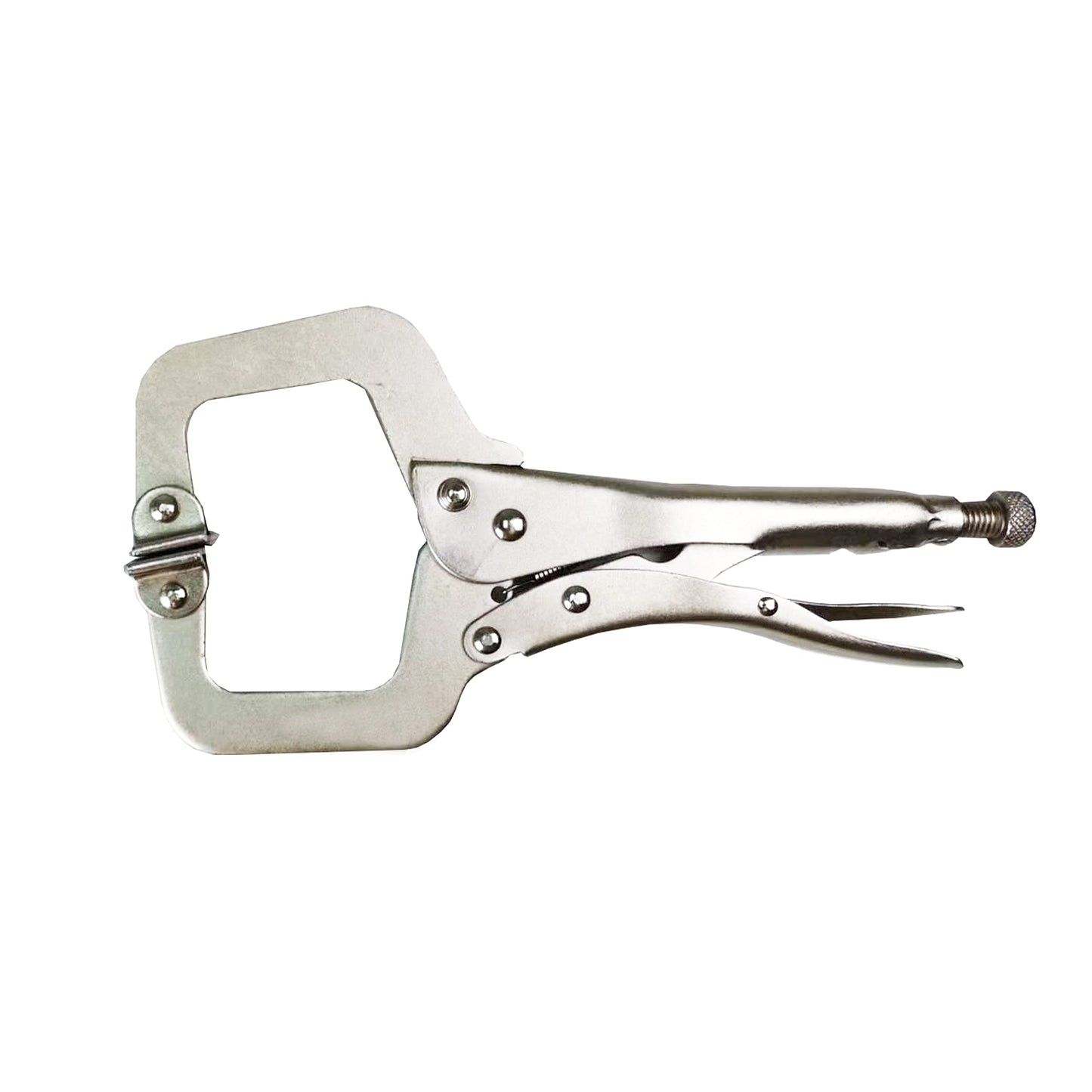 HFS (R) 11-Inch Swivel Pad Locking C-Clamp Locking Pliers (10 pcs) - Heavy-Duty Heat-Treated Steel with Nickel Plating