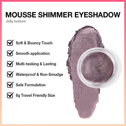 FeiCuiYun Cream Glitter Dark Purple Shimmer Metallic Eyeshadow Palette Makeup, Natural Single Mini Instant Holographic Eyeshadow For Women, Sombras Crema Para Ojos, Talc, Paraben & Cruelty Free