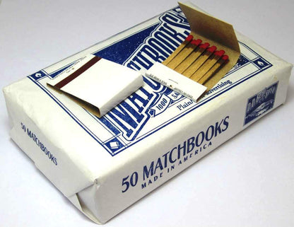 D.D. Bean & Sons 50 Plain White Matches Matchbooks for Wedding Birthday Wholesale Made in America