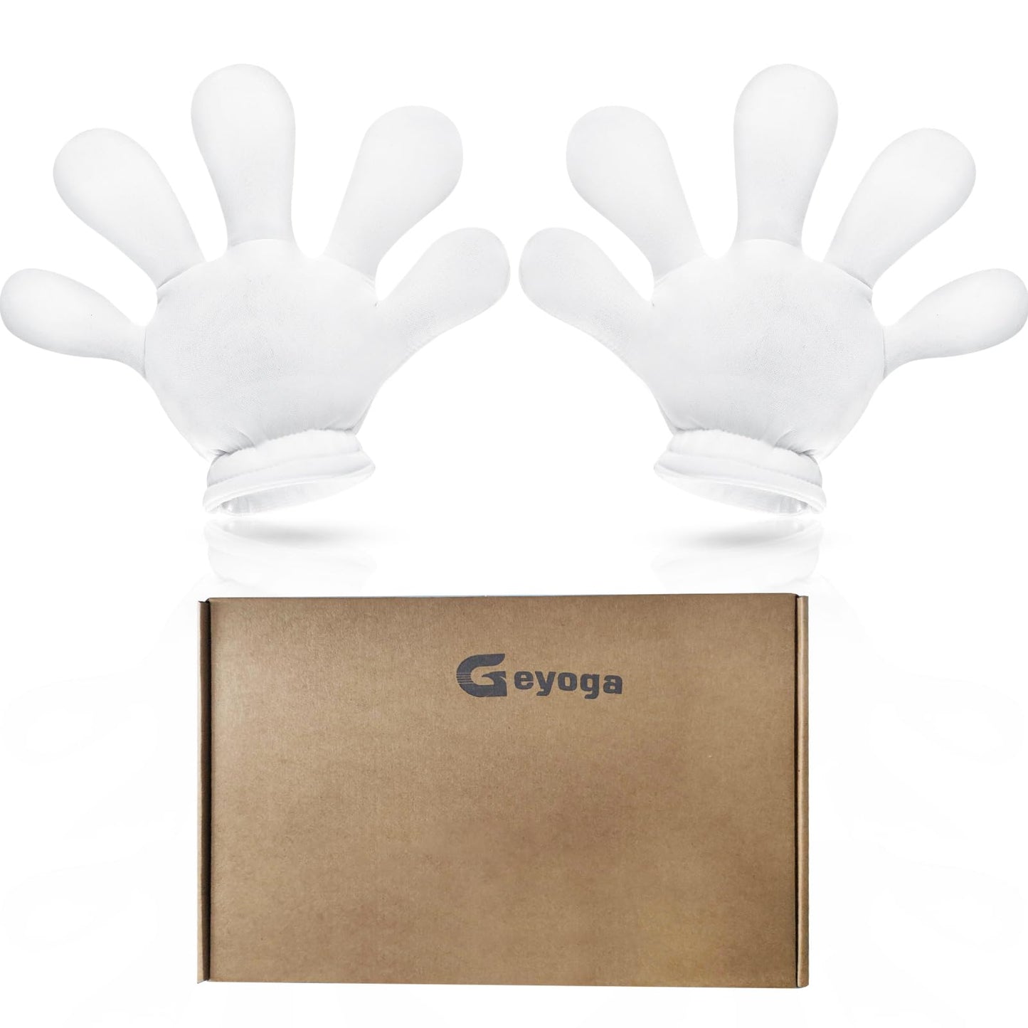 1 Pair 4 Pairs White Jumbo Cartoon Hands White Fingers Jumbo Cartoon Hands Halloween Costume Gloves Halloween Costume Accessory for Role Playing Party Small