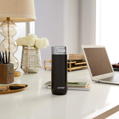 Contigo Luxe Vacuum-Insulated Stainless Steel Thermal Travel Mug 16 Ounces Stainless Steel