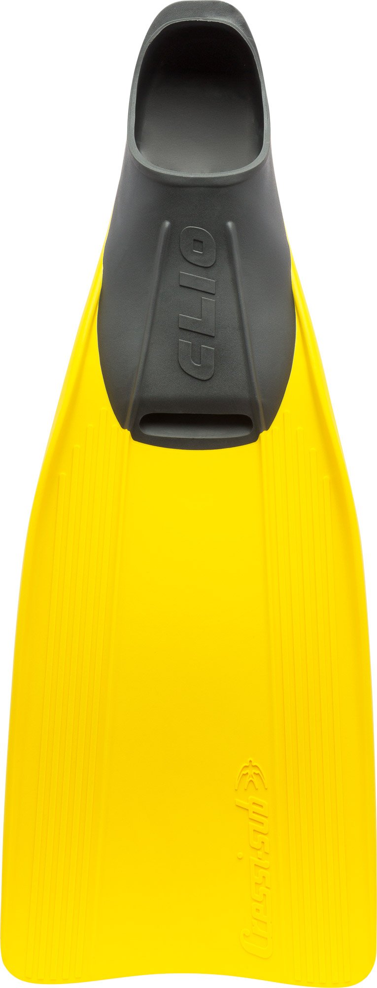 Cressi Clio Full Foot Pocket Fins, Yellow, 33/34