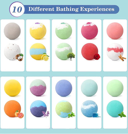 Kids Bath Bombs with Surprise Inside, 20 Pack Bring Dog and cat Toys Gift Set, Natural Organic Bubble Bath Foam Bath