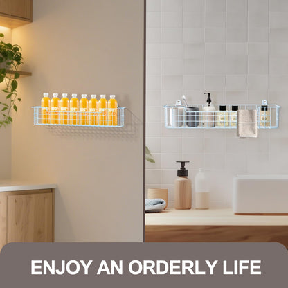 Spice Rack Organizer Wall Mount, Spice Organization Storage Shelf for Cabinet Door, 2 Packs Wall Spice Rack Saving Space for Kitchen, Black