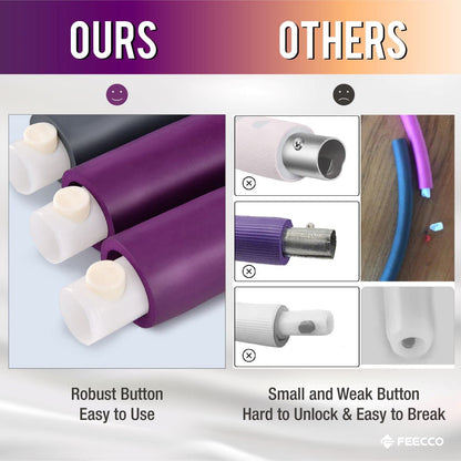 FEECCO Weighted Fitness Hoop, 8 Detachable Sections for Weight Loss