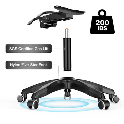 HOFFREE Massage Gaming Chair for Kids Computer Gamer Chair with Footrest and Lumbar Support Reclining PC Game Chair with Headrest for Gaming Room Red and Black