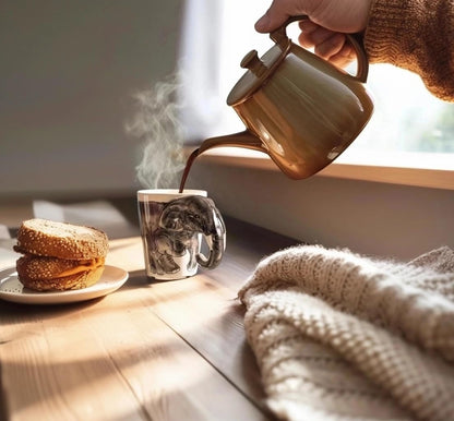 IYARA CRAFT 3D Elephant Mug 11oz – Chubby Handle Design, Handmade Ceramic, Microwave & Dishwasher Safe, Wildlife Coffee Cup, Gift for Animal Lovers, Women, Tea & Hot Chocolate