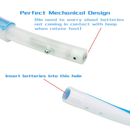 LED Hoop Dance Fitness Exercise Light Up Hoop for Kids & Adults, Auto Color Changing Strobe Glow Light, 36in (2 AA Batteries Needed, Not Included)