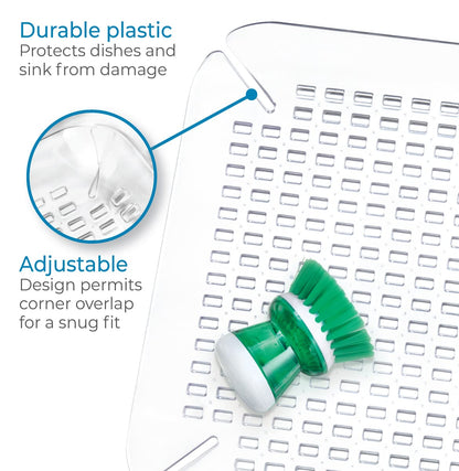 InterDesign Basic Sink Mat, Large Size, Clear