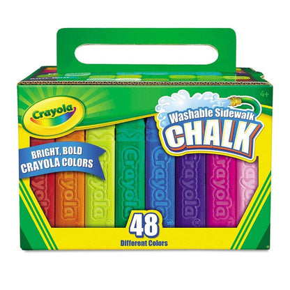 CRAYOLA Washable Sidewalk Chalk, Creative Outdoor Art, Perfect for Outdoor Kids’ Activities and Games, Multi, 48 ct (51-2048-E-201)