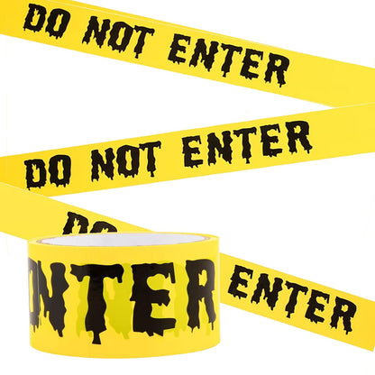 1.9inch x 82Feet Halloween Decorations Caution Tape Roll Halloween Caution Tape Halloween Tape Scary Warning Tape for Halloween Party Decorations Indoor Outdoor