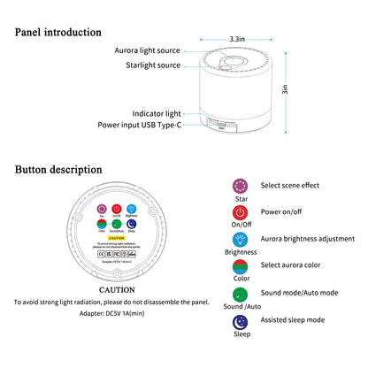 Galaxy Projector, Bedroom Star Projector, Galaxy Light Projector with Remote Control and Timer, Adjustable LED Light Colour, Brightness and Speed, Star Projector for Bedroom Parties.