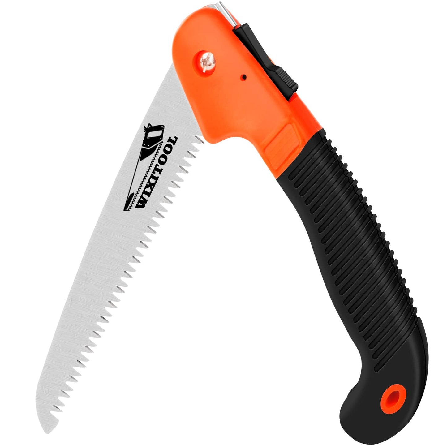 Folding Pruning Saw, Hand Held Design Jab Saw for Trimming Gardening Camping Hiking PVC Bone Cutting Wood, Portable Survival Foldable Saw with Rugged Blade(7") Ergonomic Non-Slip Handle Security Lock