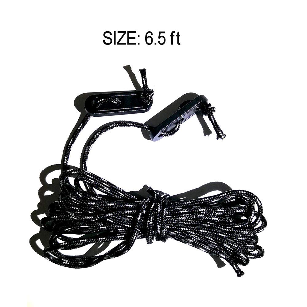 8 Pack Replacement 6.5ft Tethers and Aluminum Metal Stakes Tie Down Rope Strings for Halloween Christmas Xmas Camping Tent Blow Up Inflatable Spikes Outdoor Holiday Lawn Yard Garden Decoration