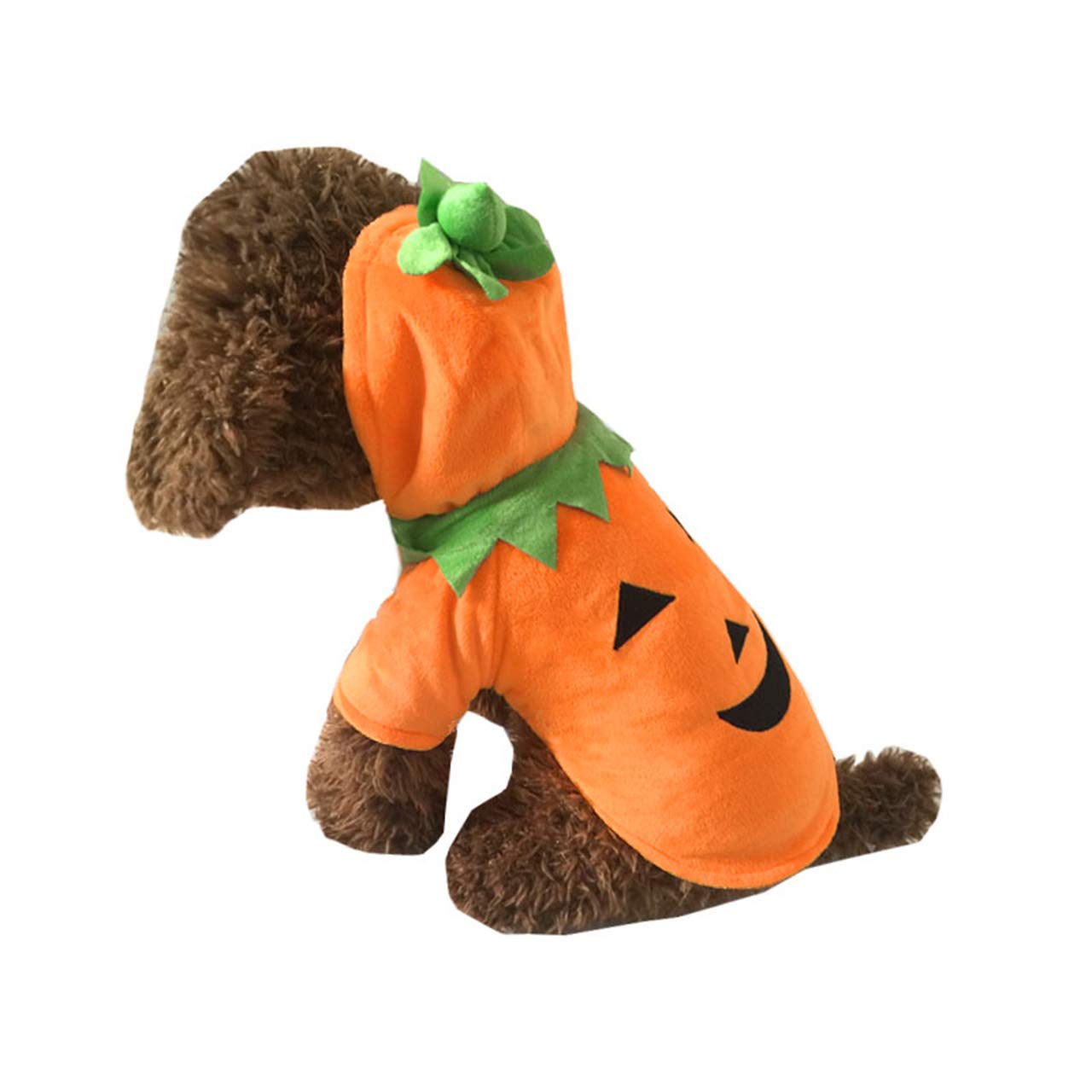 Dog Cat Halloween Pumpkin Costume Pet Cosplay Outfits Clothes Fleece Hoodie Sweater Coat Halloween Costumes for Dogs Puppy Cats