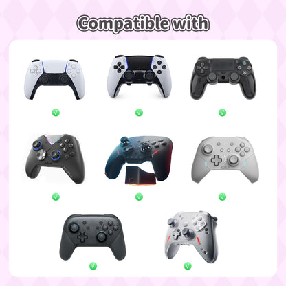 Kuitmor Cute Thumb Grip Caps for PS5,Soft Silicone Joystick Caps,Cute Cartoon Thumbstick Grips Compatible with PS5/PS4/Switch Pro Controller 4PCS - KLM