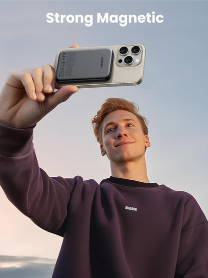 UGREEN Magnetic Power Bank,5,000mAh Wireless Portable Charger, PD 20W Fast Charging Battery Pack with USB-C for Magsafe, iPhone 17/17 Air/17 Pro/17 Pro Max, iPhone 16/15/14/13/12 Series