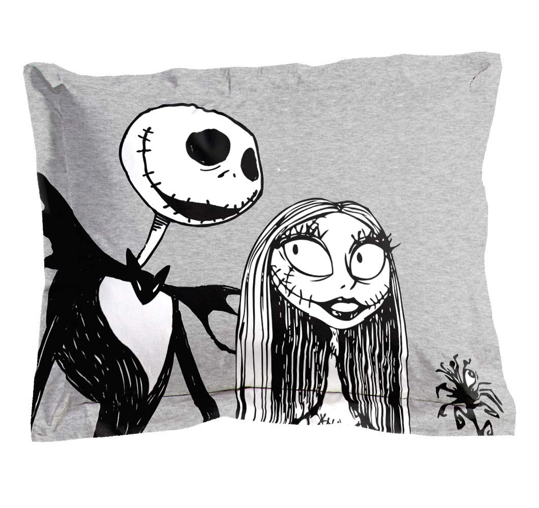 Jay Franco Disney Nightmare Before Christmas Moonlight 7 Piece Full Bed Set - Includes Reversible Comforter & Sheet Set - Features Jack Skellington and Sally - Super Soft Microfiber